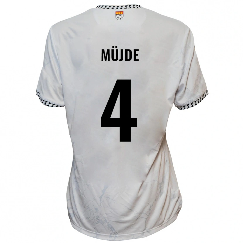 Danxen Niño Camiseta Semih Müjde #4 Blanco Negro 2ª Equipación 2025/26 La Camisa México