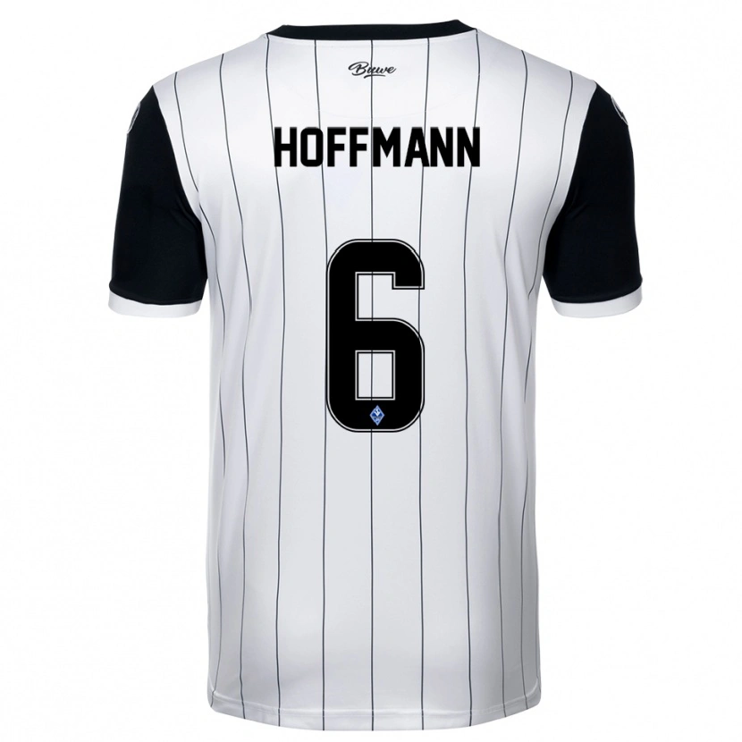 Danxen Niño Camiseta Niklas Hoffmann #6 Blanco Negro 2ª Equipación 2025/26 La Camisa México