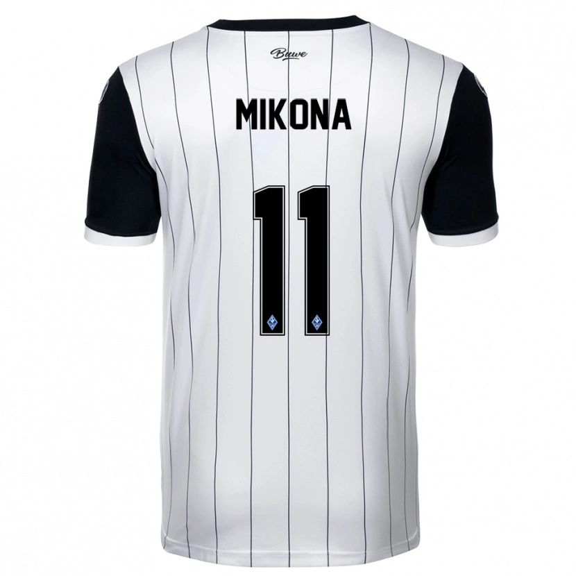 Danxen Niño Camiseta Lenny Mikona #11 Blanco Negro 2ª Equipación 2025/26 La Camisa México