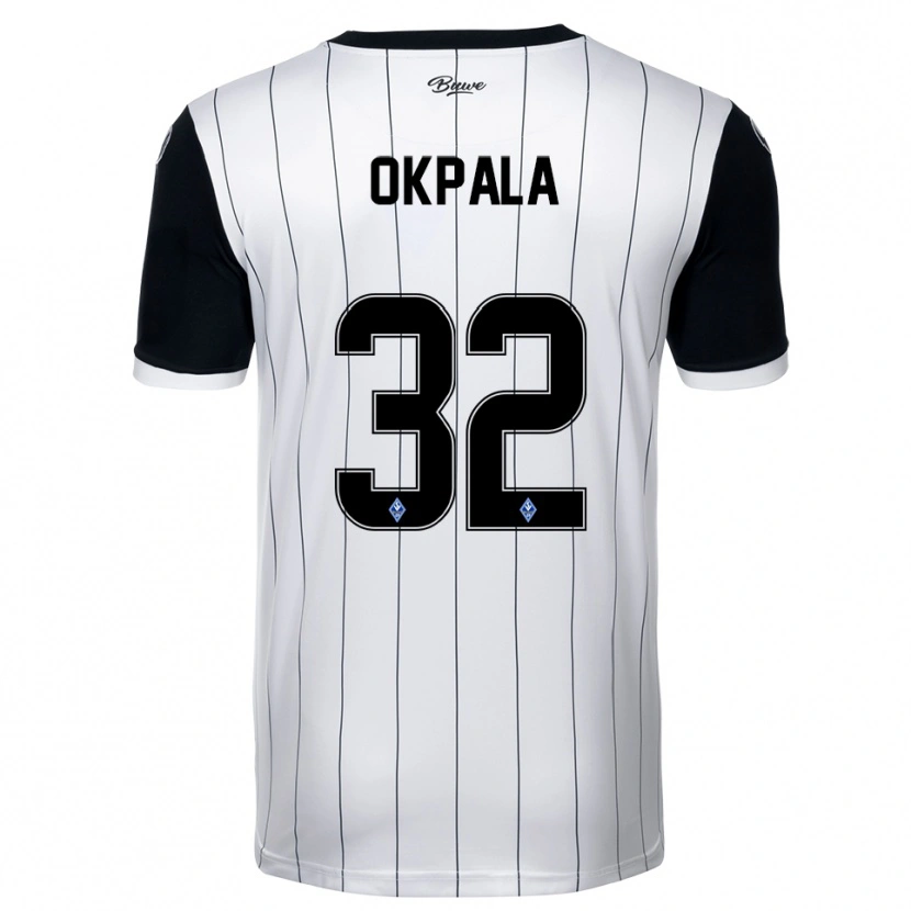Danxen Niño Camiseta Kennedy Okpala #32 Blanco Negro 2ª Equipación 2025/26 La Camisa México