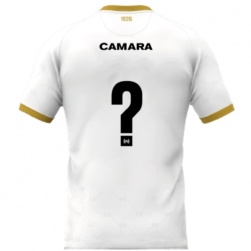 Danxen Niño Camiseta Yaya Camara #0 Blanco Dorado 2ª Equipación 2025/26 La Camisa México