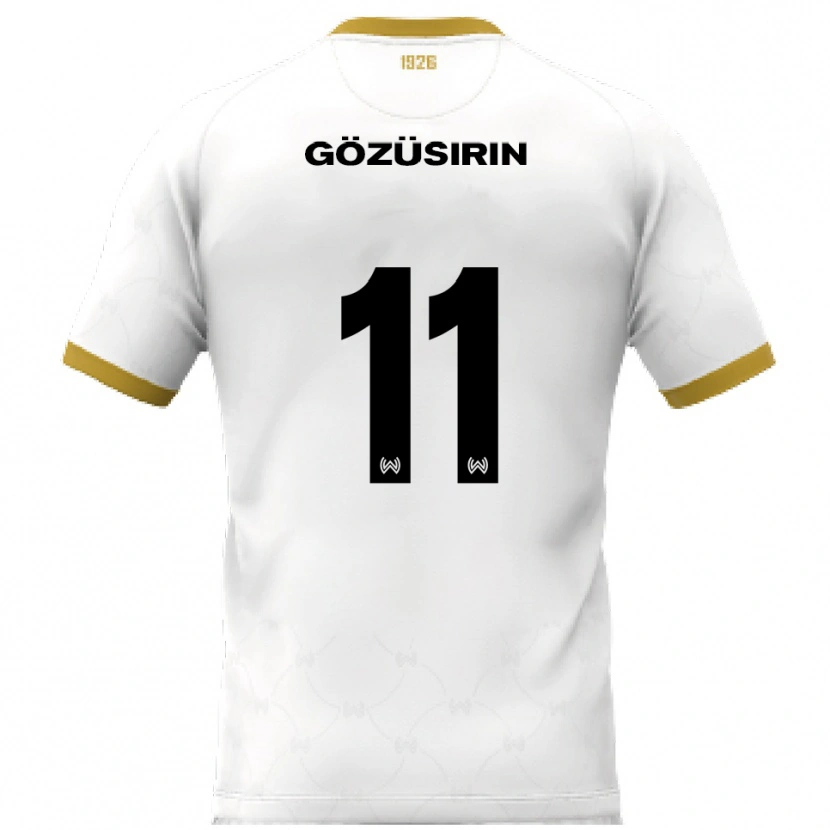 Danxen Niño Camiseta Tarik Gözüsirin #11 Blanco Dorado 2ª Equipación 2025/26 La Camisa México