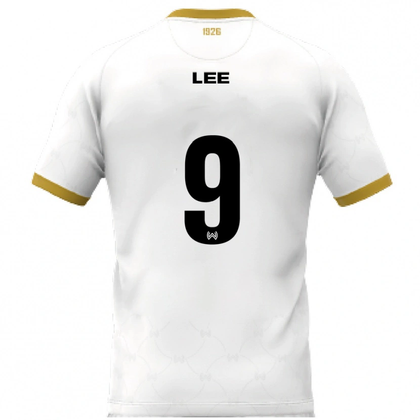 Danxen Niño Camiseta Seong-Hyun Lee #9 Blanco Dorado 2ª Equipación 2025/26 La Camisa México