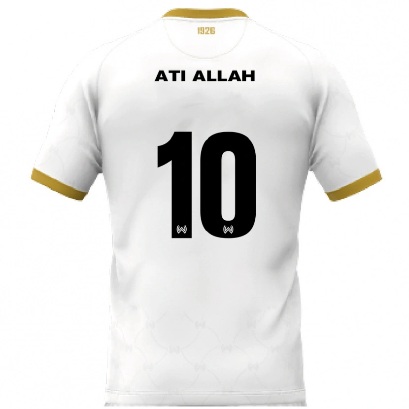 Danxen Niño Camiseta Ibrahim Ati Allah #10 Blanco Dorado 2ª Equipación 2025/26 La Camisa México