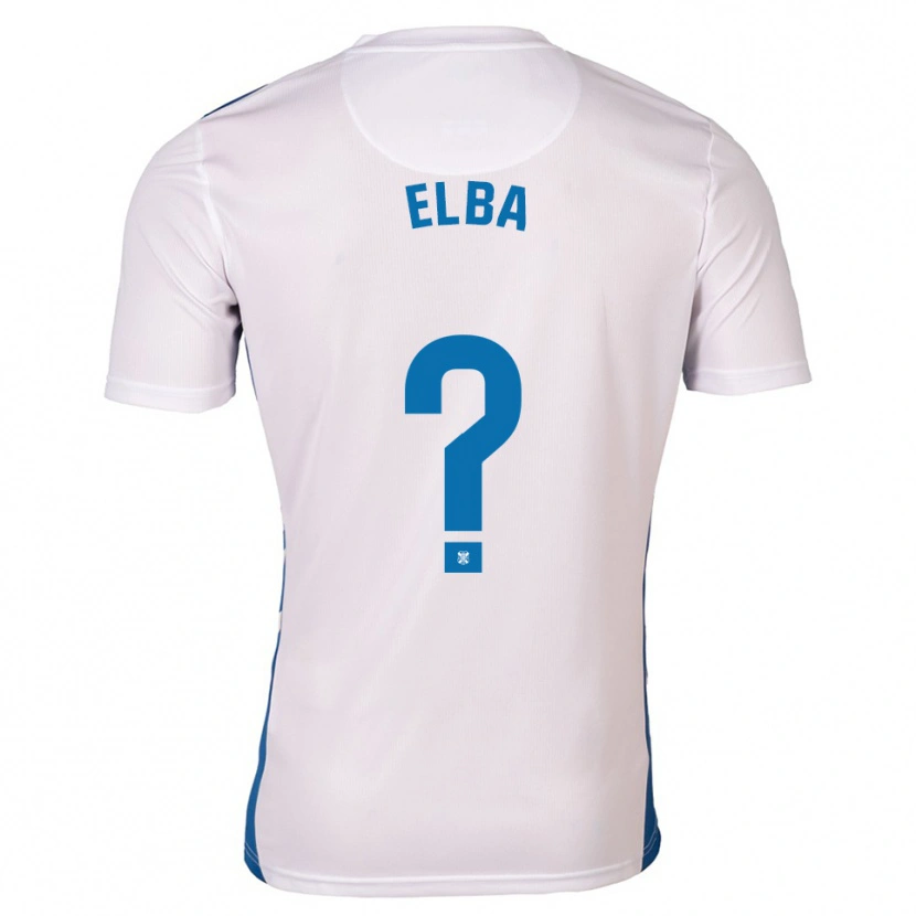 Danxen Hombre Camiseta Elba Vergés Prats #0 Blanco Azul 1ª Equipación 2025/26 La Camisa México