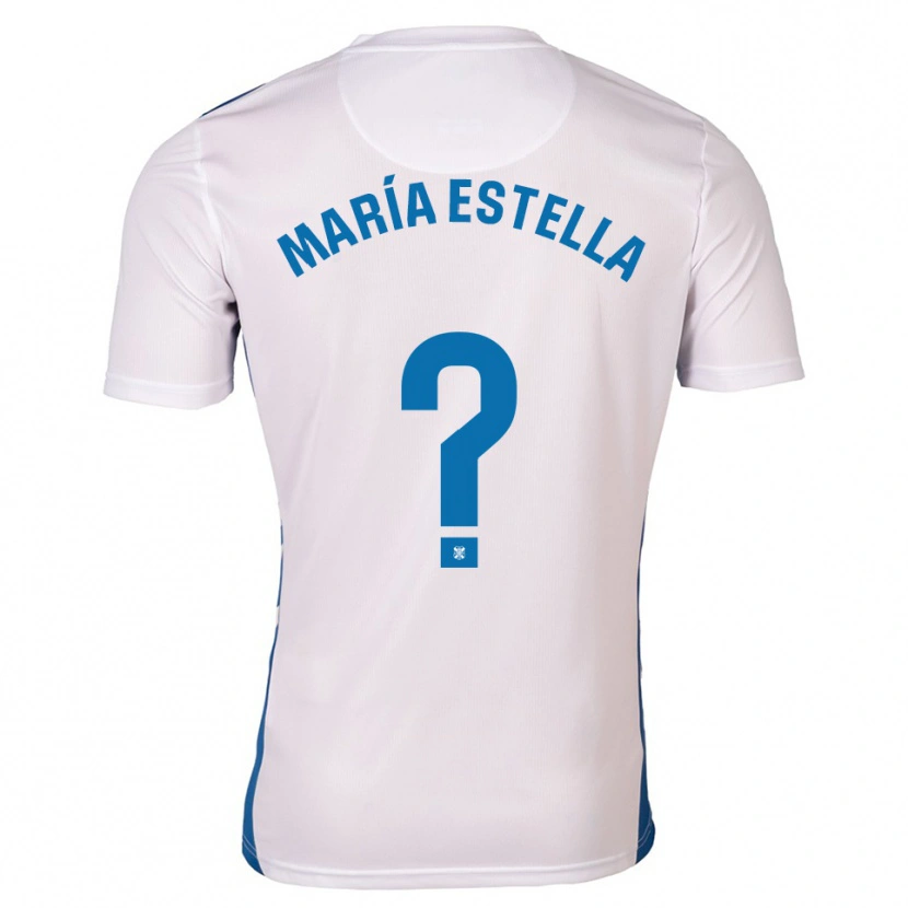Danxen Hombre Camiseta María Estella Del Valle #0 Blanco Azul 1ª Equipación 2025/26 La Camisa México