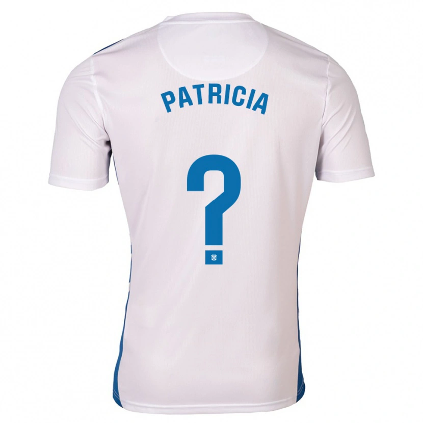 Danxen Hombre Camiseta Patricia Gavira Collado #0 Blanco Azul 1ª Equipación 2025/26 La Camisa México