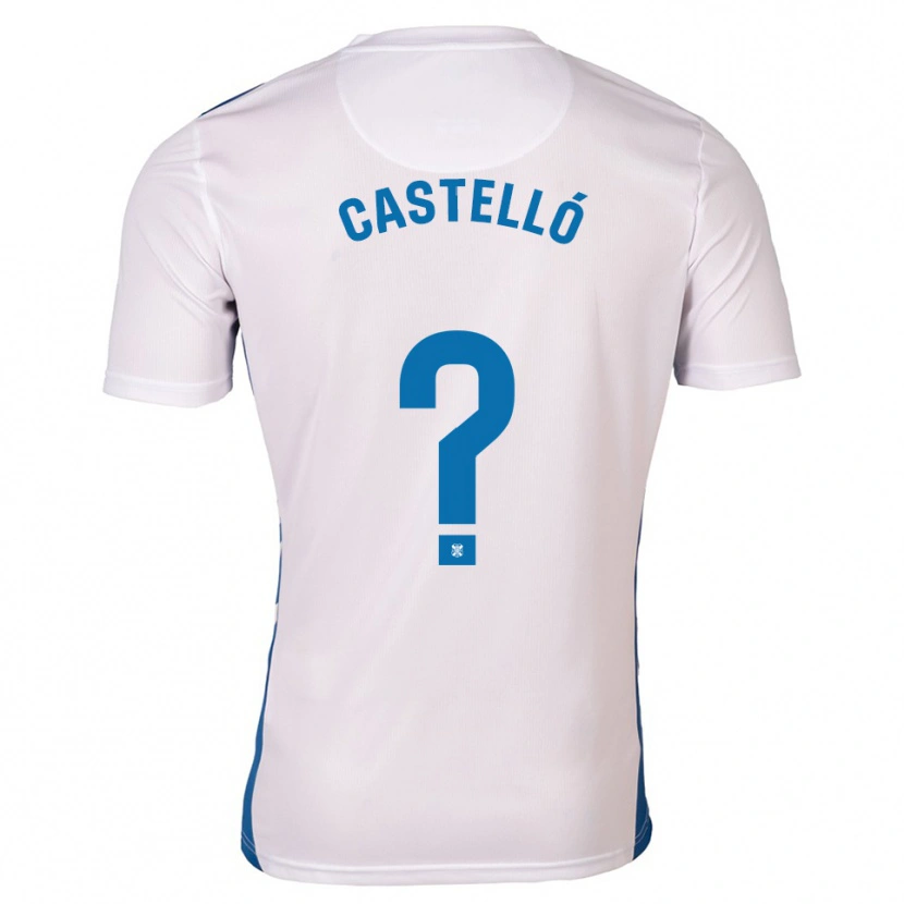 Danxen Hombre Camiseta Sandra Castelló Oliver #0 Blanco Azul 1ª Equipación 2025/26 La Camisa México