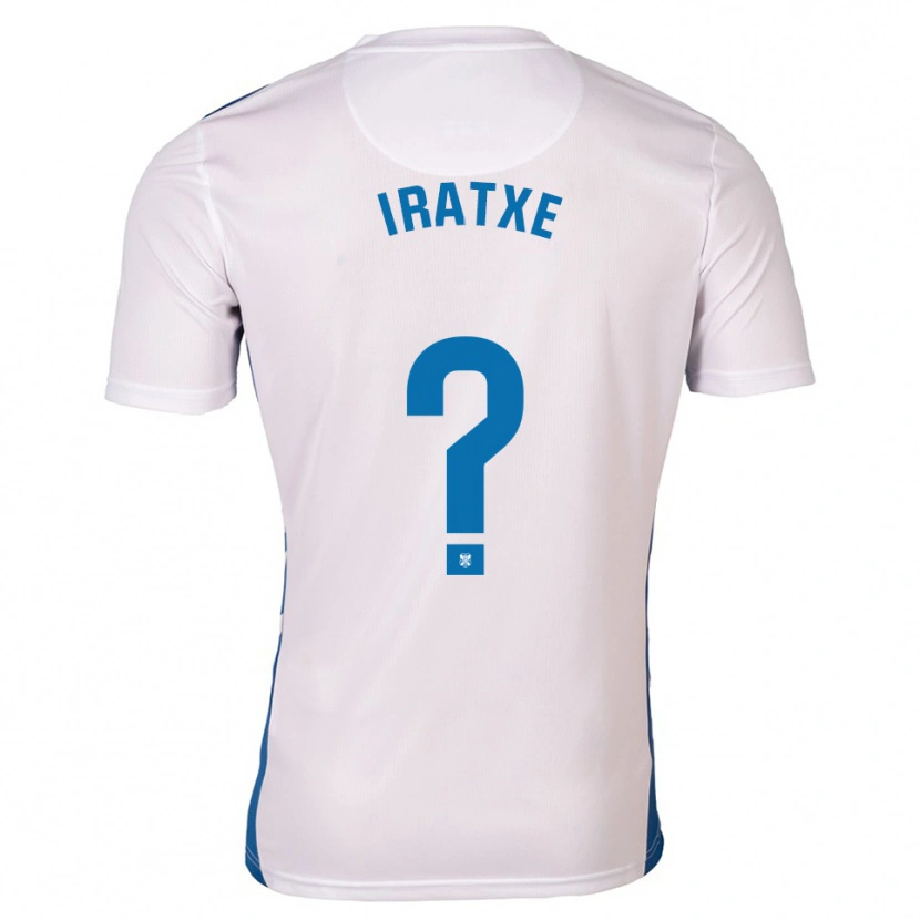 Danxen Hombre Camiseta Iratxe Perez Gonzalez #0 Blanco Azul 1ª Equipación 2025/26 La Camisa México