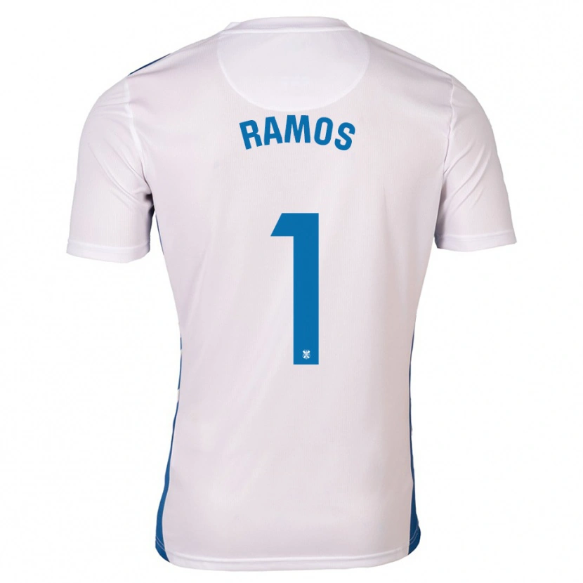 Danxen Hombre Camiseta Moha Ramos #1 Blanco Azul 1ª Equipación 2025/26 La Camisa México
