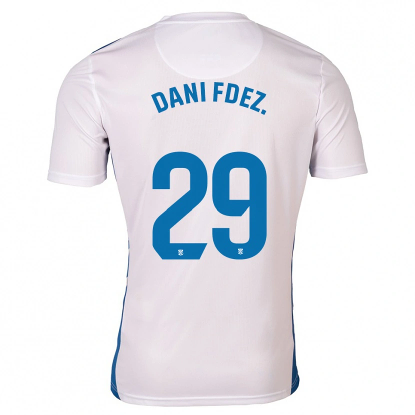 Danxen Hombre Camiseta Dani Fernández #29 Blanco Azul 1ª Equipación 2025/26 La Camisa México