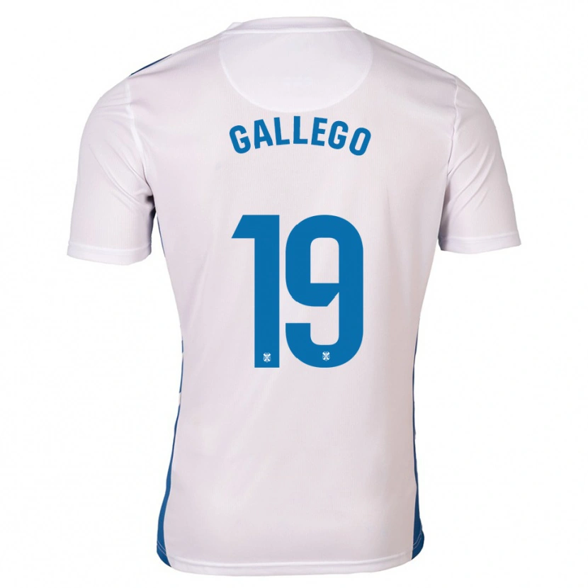Danxen Hombre Camiseta Enric Gallego #19 Blanco Azul 1ª Equipación 2025/26 La Camisa México
