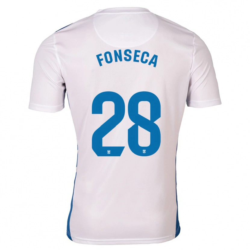 Danxen Hombre Camiseta Josimar Fonseca #28 Blanco Azul 1ª Equipación 2025/26 La Camisa México