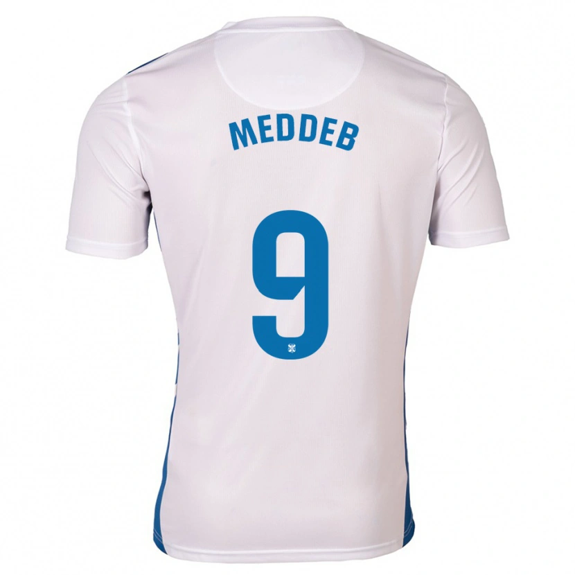 Danxen Hombre Camiseta Walid Meddeb #9 Blanco Azul 1ª Equipación 2025/26 La Camisa México