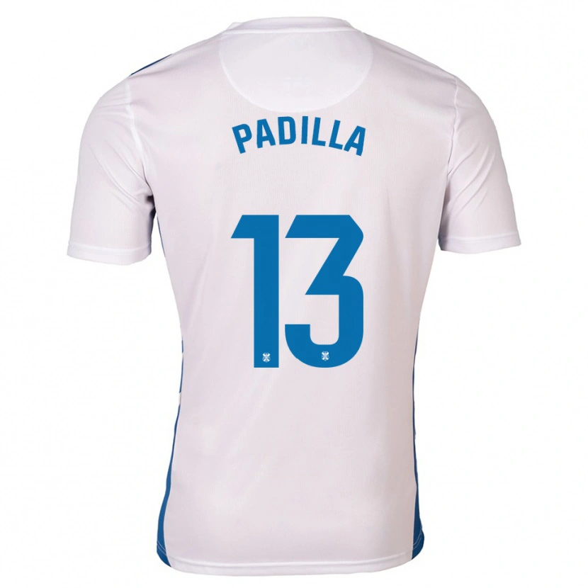 Danxen Hombre Camiseta Alejandro Padilla #13 Blanco Azul 1ª Equipación 2025/26 La Camisa México