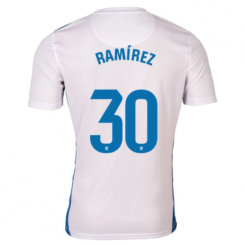 Danxen Hombre Camiseta Álex Ramírez #30 Blanco Azul 1ª Equipación 2025/26 La Camisa México
