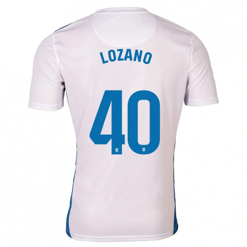 Danxen Hombre Camiseta Gabriel Lozano #40 Blanco Azul 1ª Equipación 2025/26 La Camisa México