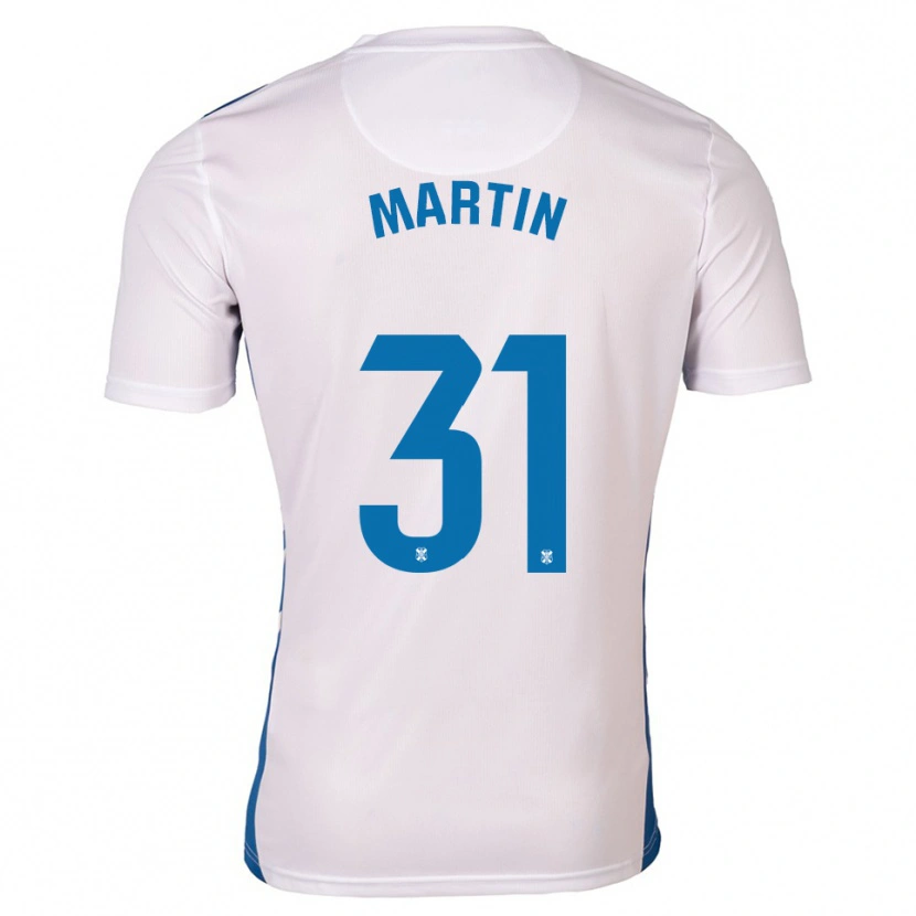 Danxen Hombre Camiseta Guille Martin #31 Blanco Azul 1ª Equipación 2025/26 La Camisa México