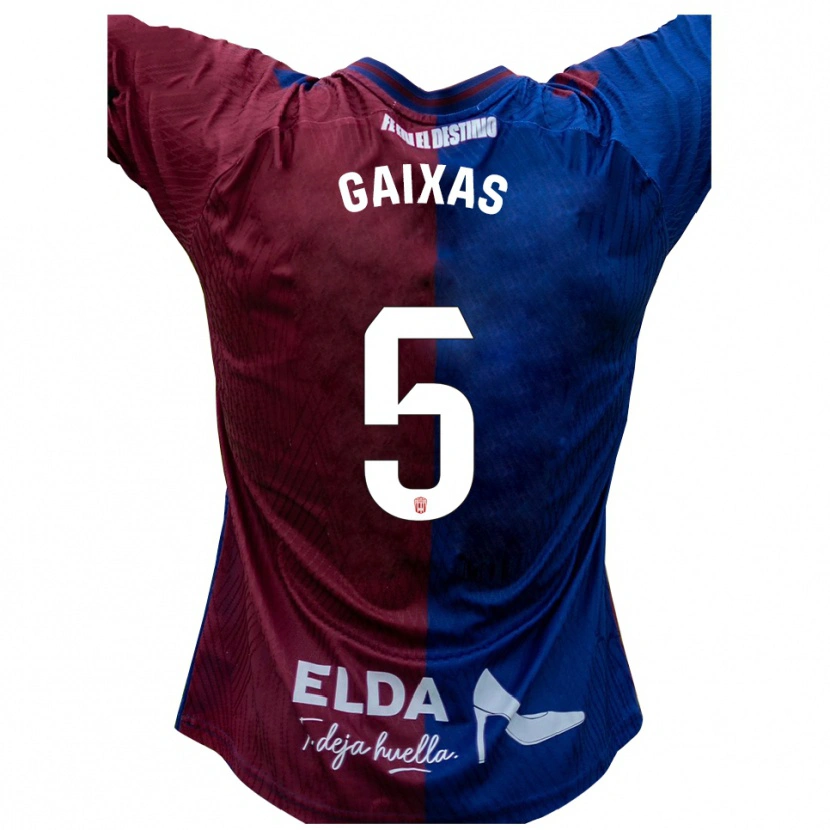 Danxen Hombre Camiseta Arnau Gaixas #5 Azul Rojo 1ª Equipación 2025/26 La Camisa México