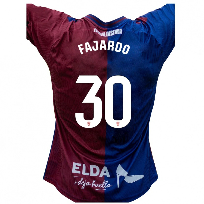 Danxen Hombre Camiseta José Fajardo #30 Azul Rojo 1ª Equipación 2025/26 La Camisa México