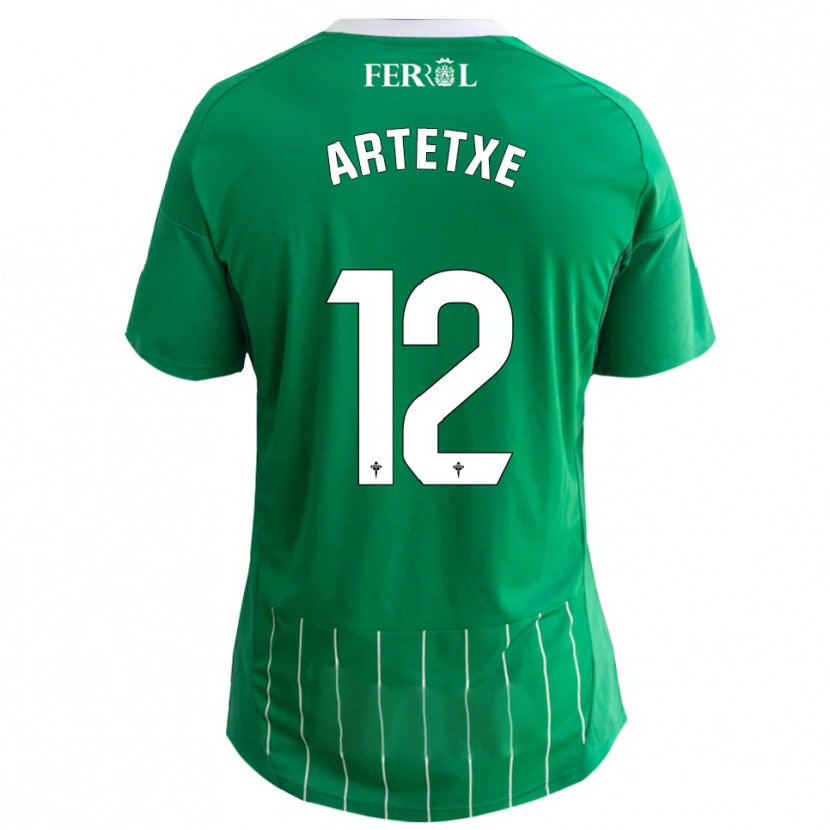 Danxen Hombre Camiseta Markel Artetxe #12 Verde Blanco 1ª Equipación 2025/26 La Camisa México
