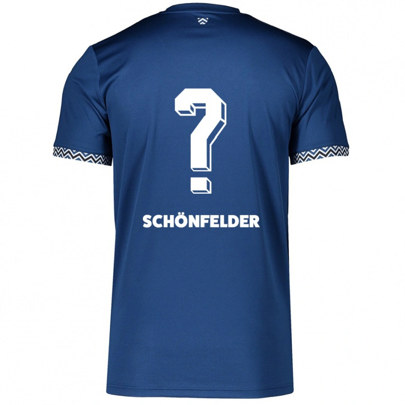 Danxen Hombre Camiseta Tom Schönfelder #0 Azul Marino Blanco 1ª Equipación 2025/26 La Camisa México