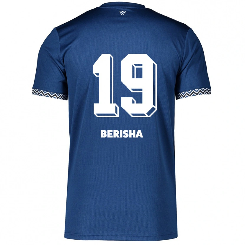 Danxen Hombre Camiseta Artijola Berisha #19 Azul Marino Blanco 1ª Equipación 2025/26 La Camisa México