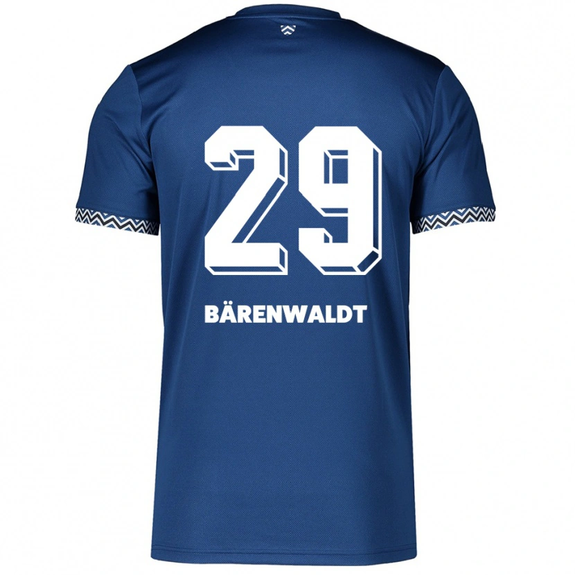 Danxen Hombre Camiseta Marie Bärenwaldt #29 Azul Marino Blanco 1ª Equipación 2025/26 La Camisa México