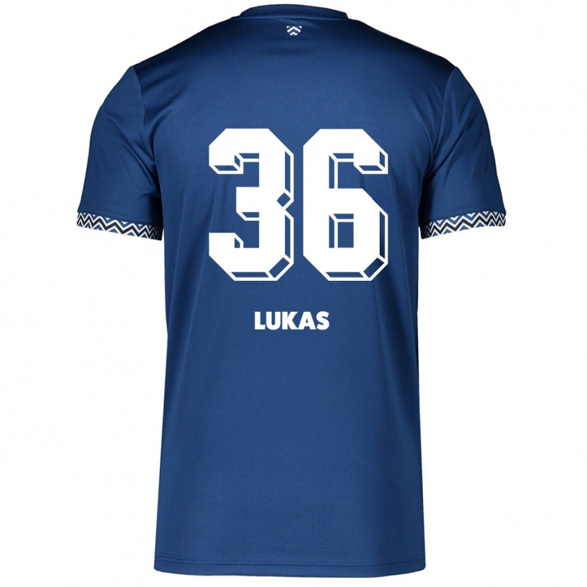 Danxen Hombre Camiseta Justin Lukas #36 Azul Marino Blanco 1ª Equipación 2025/26 La Camisa México