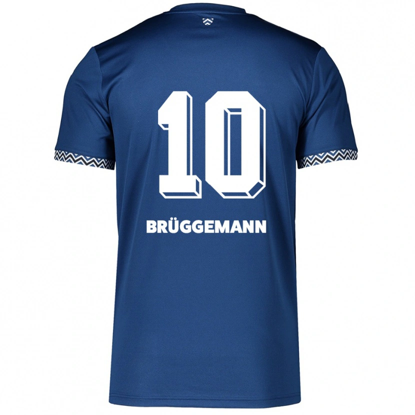 Danxen Hombre Camiseta Kim Brüggemann #10 Azul Marino Blanco 1ª Equipación 2025/26 La Camisa México