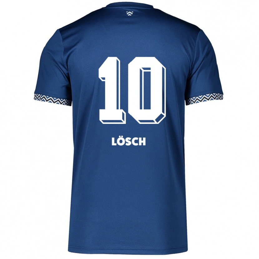 Danxen Hombre Camiseta Lisa Lösch #10 Azul Marino Blanco 1ª Equipación 2025/26 La Camisa México