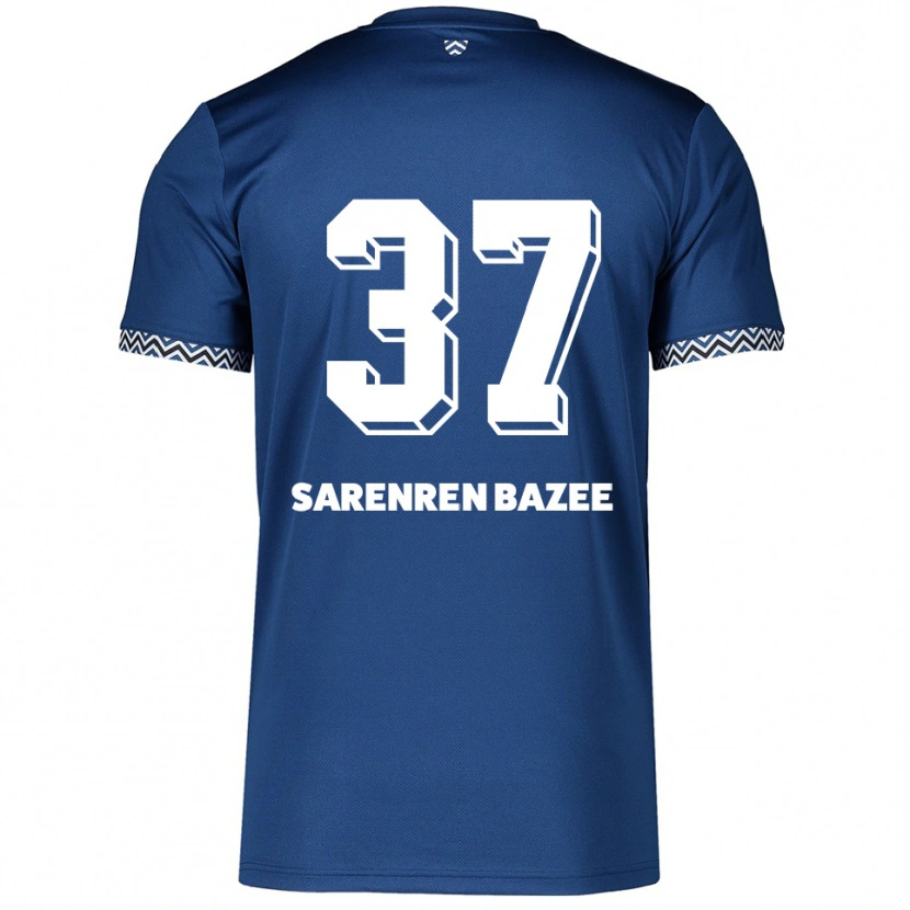 Danxen Hombre Camiseta Noah Sarenren Bazee #37 Azul Marino Blanco 1ª Equipación 2025/26 La Camisa México