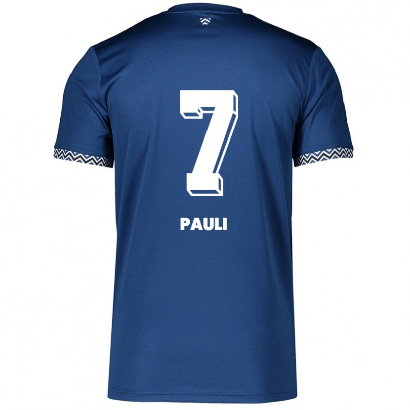 Danxen Hombre Camiseta Sophia Pauli #7 Azul Marino Blanco 1ª Equipación 2025/26 La Camisa México