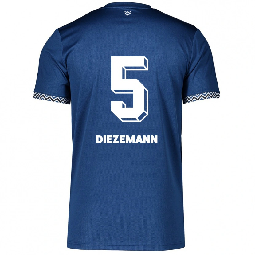 Danxen Hombre Camiseta Yoost Diezemann #5 Azul Marino Blanco 1ª Equipación 2025/26 La Camisa México