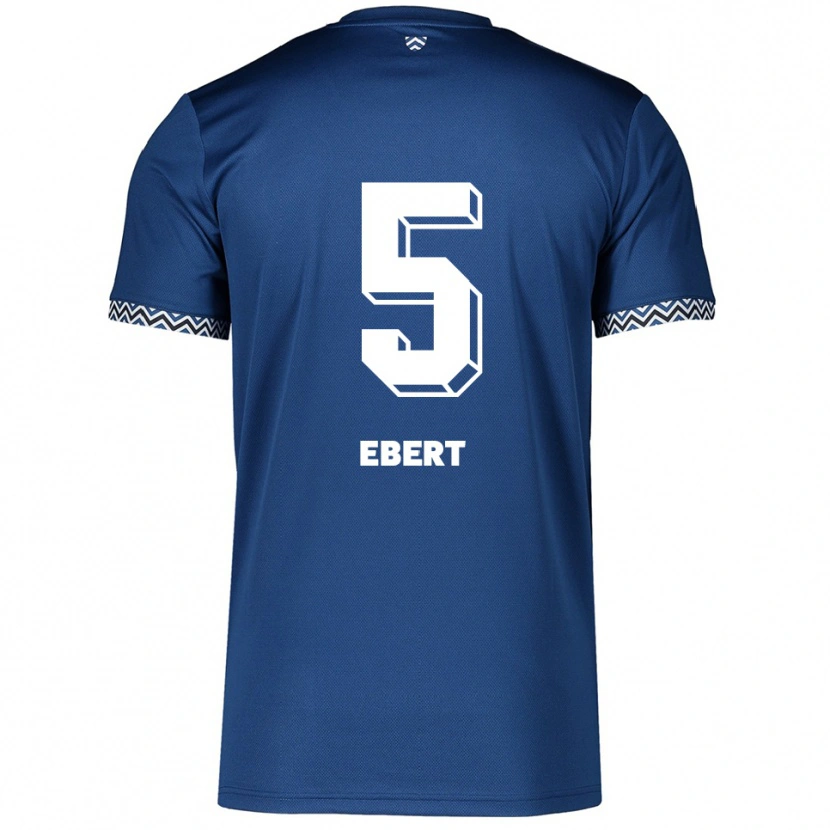 Danxen Hombre Camiseta Phine Ebert #5 Azul Marino Blanco 1ª Equipación 2025/26 La Camisa México