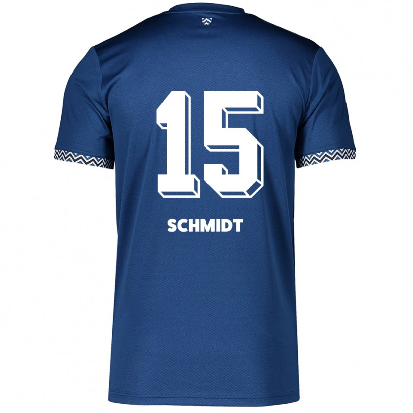 Danxen Hombre Camiseta Pia Schmidt #15 Azul Marino Blanco 1ª Equipación 2025/26 La Camisa México