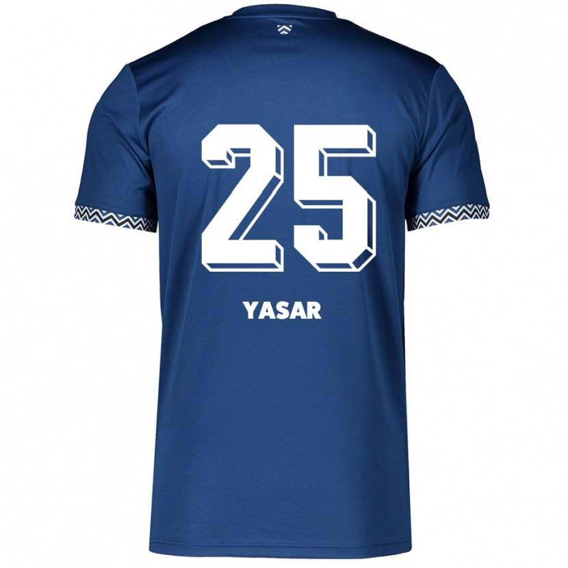 Danxen Hombre Camiseta Eyyüb Yasar #25 Azul Marino Blanco 1ª Equipación 2025/26 La Camisa México