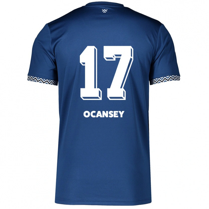 Danxen Hombre Camiseta Vincent Ocansey #17 Azul Marino Blanco 1ª Equipación 2025/26 La Camisa México