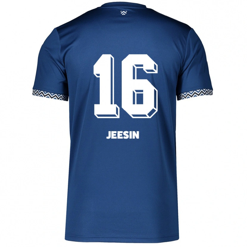 Danxen Hombre Camiseta Jenath Jeesin #16 Azul Marino Blanco 1ª Equipación 2025/26 La Camisa México