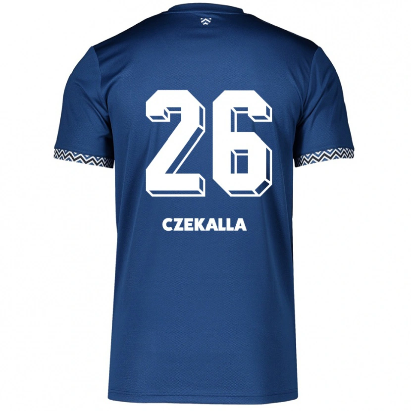 Danxen Hombre Camiseta Anna Czekalla #26 Azul Marino Blanco 1ª Equipación 2025/26 La Camisa México