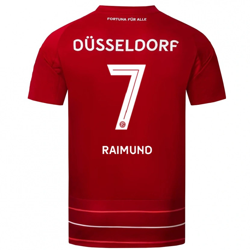 Danxen Hombre Camiseta Luca Raimund #7 Rojo Blanco 1ª Equipación 2025/26 La Camisa México