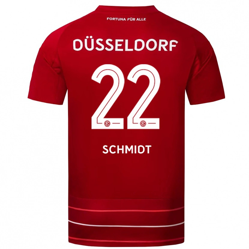 Danxen Hombre Camiseta Danny Schmidt #22 Rojo Blanco 1ª Equipación 2025/26 La Camisa México