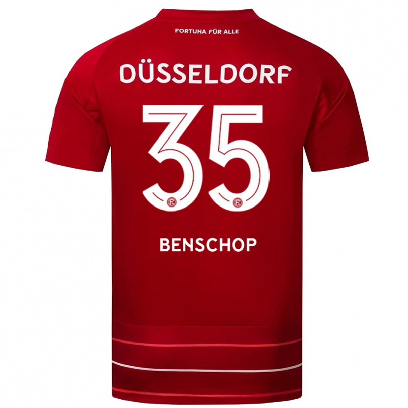 Danxen Hombre Camiseta Charlison Benschop #35 Rojo Blanco 1ª Equipación 2025/26 La Camisa México