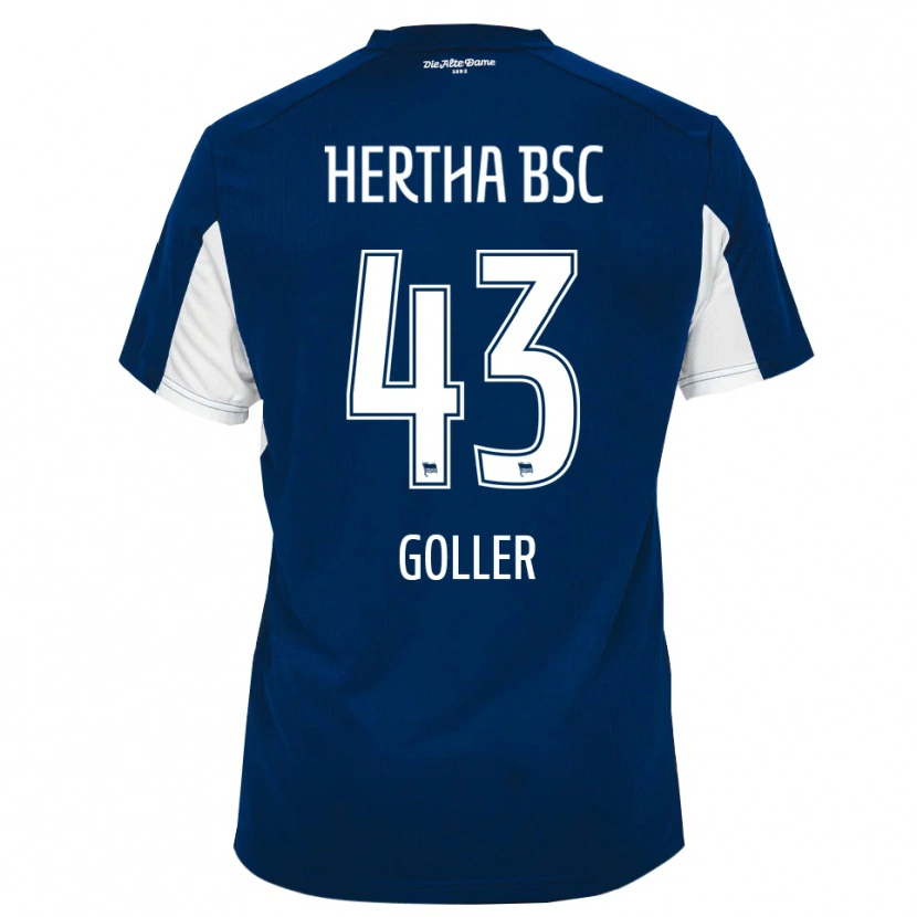 Danxen Hombre Camiseta Tim Goller #43 Blanco Azul 1ª Equipación 2025/26 La Camisa México