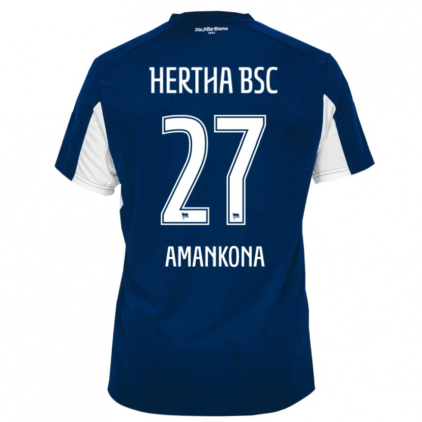 Danxen Hombre Camiseta Nash-Daniel Amankona #27 Blanco Azul 1ª Equipación 2025/26 La Camisa México