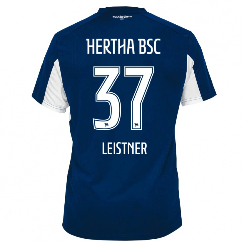 Danxen Hombre Camiseta Toni Leistner #37 Blanco Azul 1ª Equipación 2025/26 La Camisa México