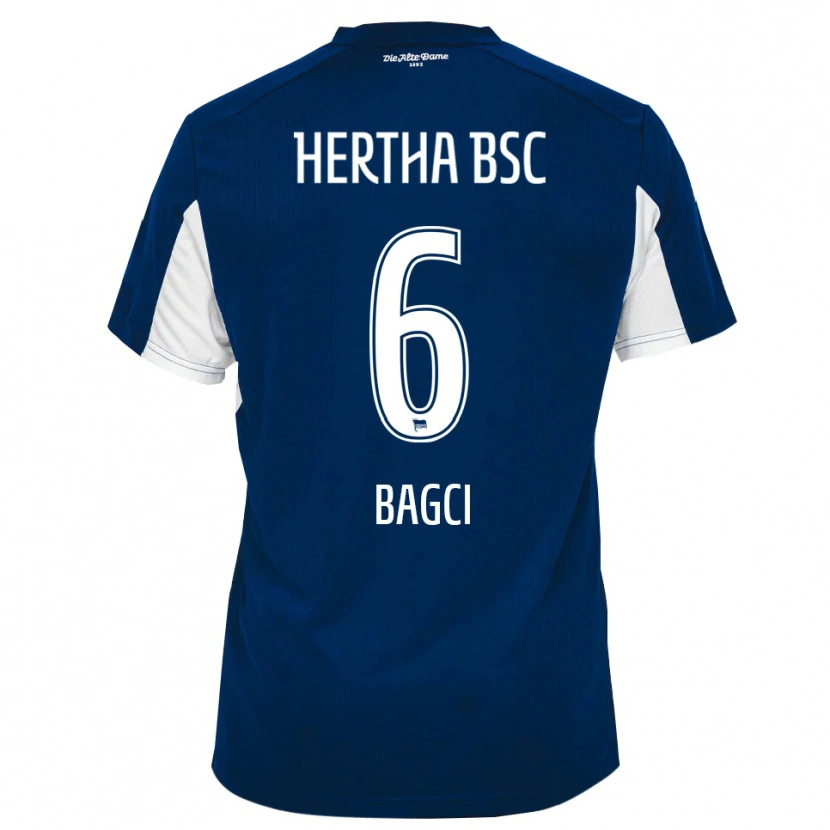 Danxen Hombre Camiseta Elyas Bagci #6 Blanco Azul 1ª Equipación 2025/26 La Camisa México
