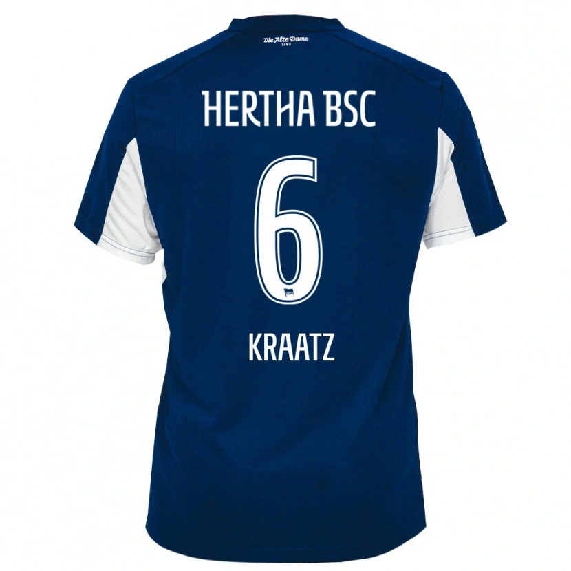 Danxen Hombre Camiseta Salim Kraatz #6 Blanco Azul 1ª Equipación 2025/26 La Camisa México