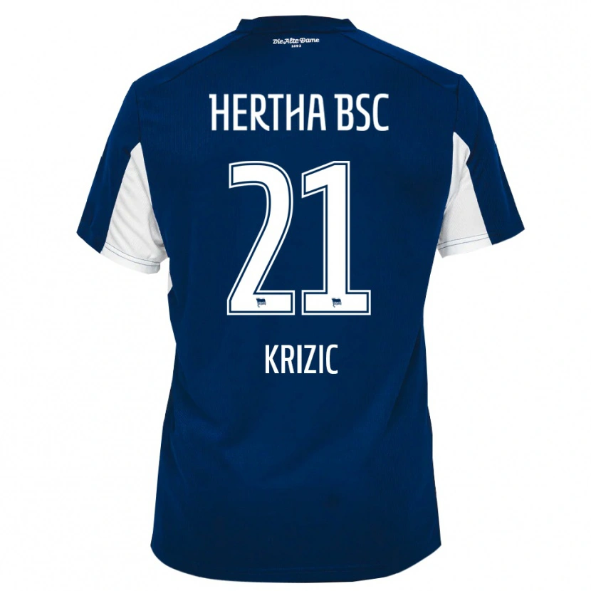Danxen Hombre Camiseta Ivan Krizic #21 Blanco Azul 1ª Equipación 2025/26 La Camisa México