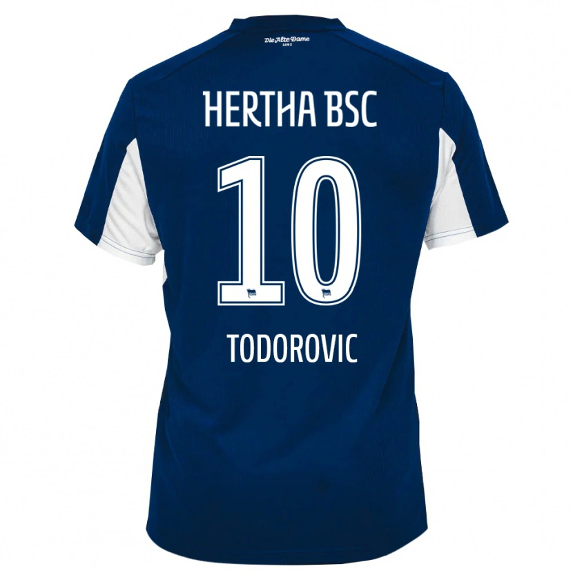 Danxen Hombre Camiseta Kian Todorovic #10 Blanco Azul 1ª Equipación 2025/26 La Camisa México